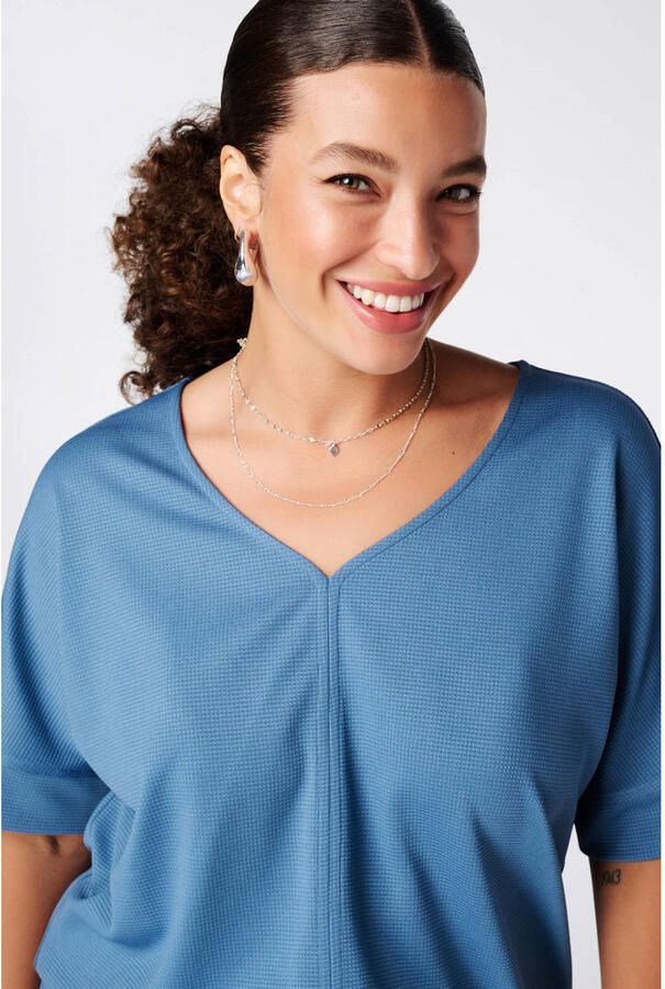 MS Mode top Plus Size blauw