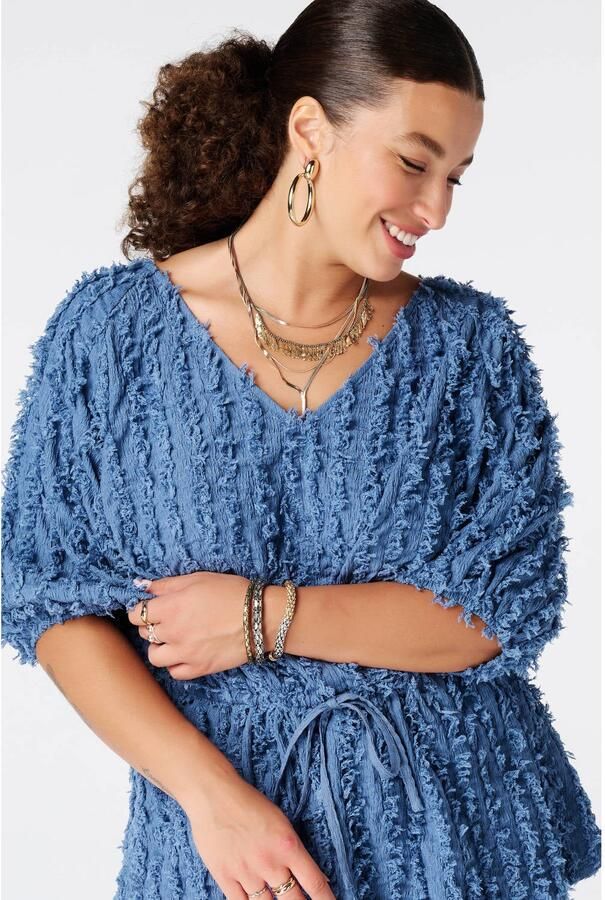 MS Mode top Plus Size blauw