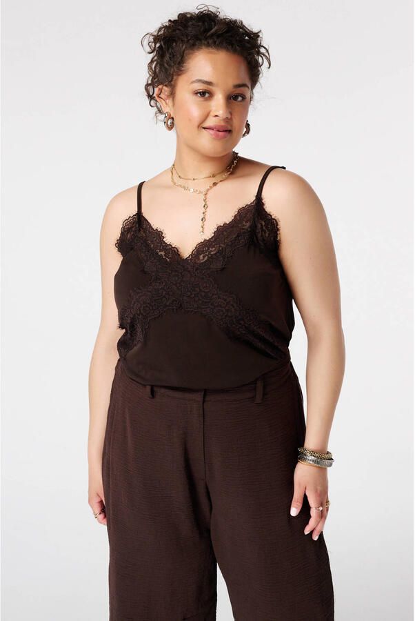MS Mode top Plus Size bruin