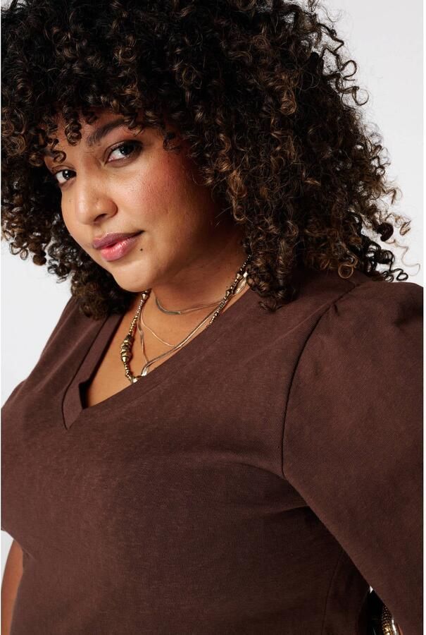 MS Mode top Plus Size bruin - Foto 2
