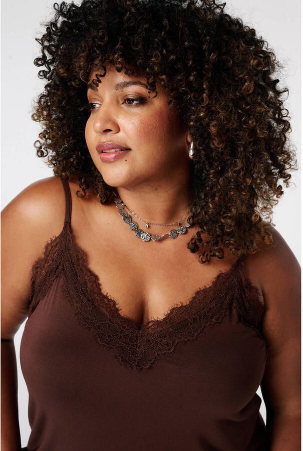 MS Mode top Plus Size bruin