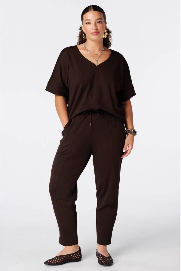 MS Mode top Plus Size bruin