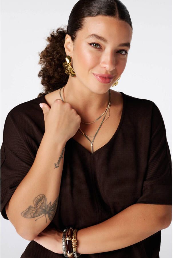 MS Mode top Plus Size bruin - Foto 2
