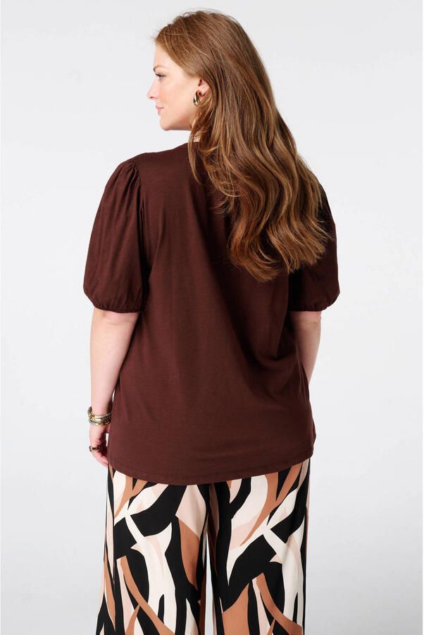 MS Mode top Plus Size bruin - Foto 3