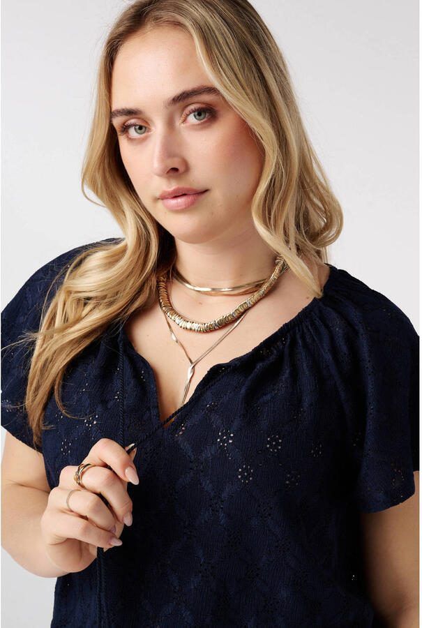 MS Mode top Plus Size donkerblauw - Foto 2
