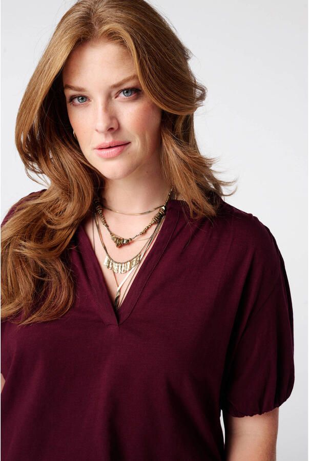 MS Mode top Plus Size donkerrood - Foto 2