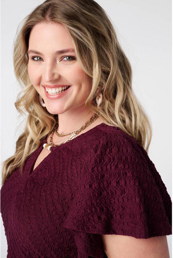 MS Mode top Plus Size donkerrood - Foto 2