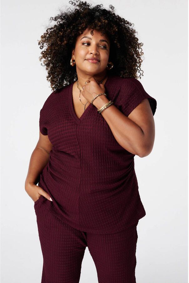 MS Mode top Plus Size donkerrood - Foto 2