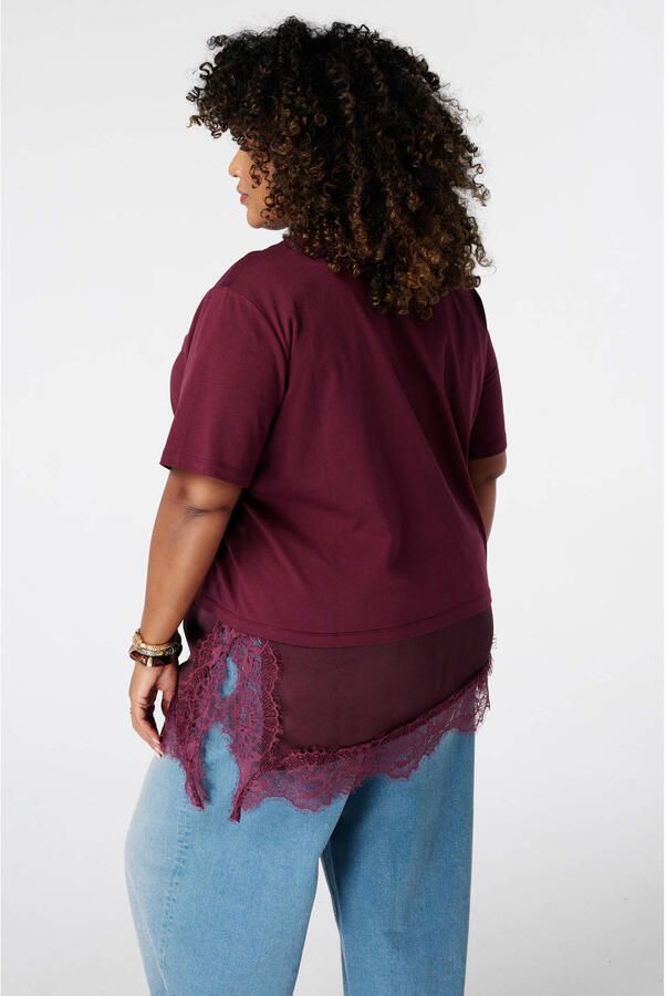 MS Mode top Plus Size donkerrood - Foto 3