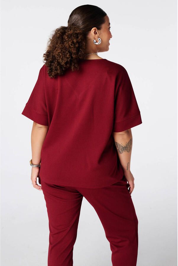 MS Mode top Plus Size donkerrood - Foto 3