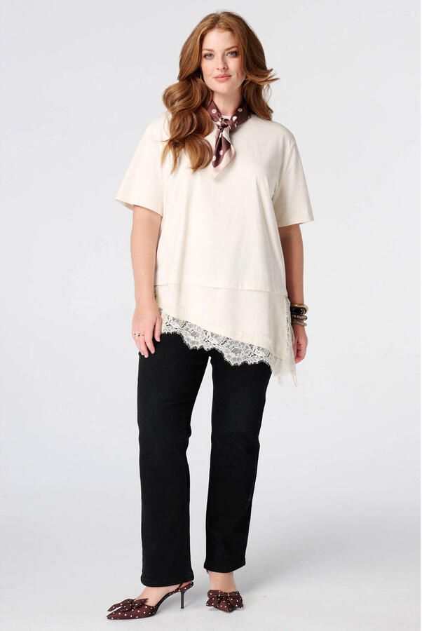 MS Mode top Plus Size ecru