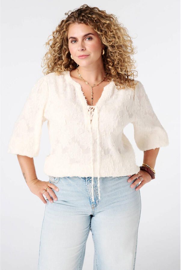 MS Mode top Plus Size ecru