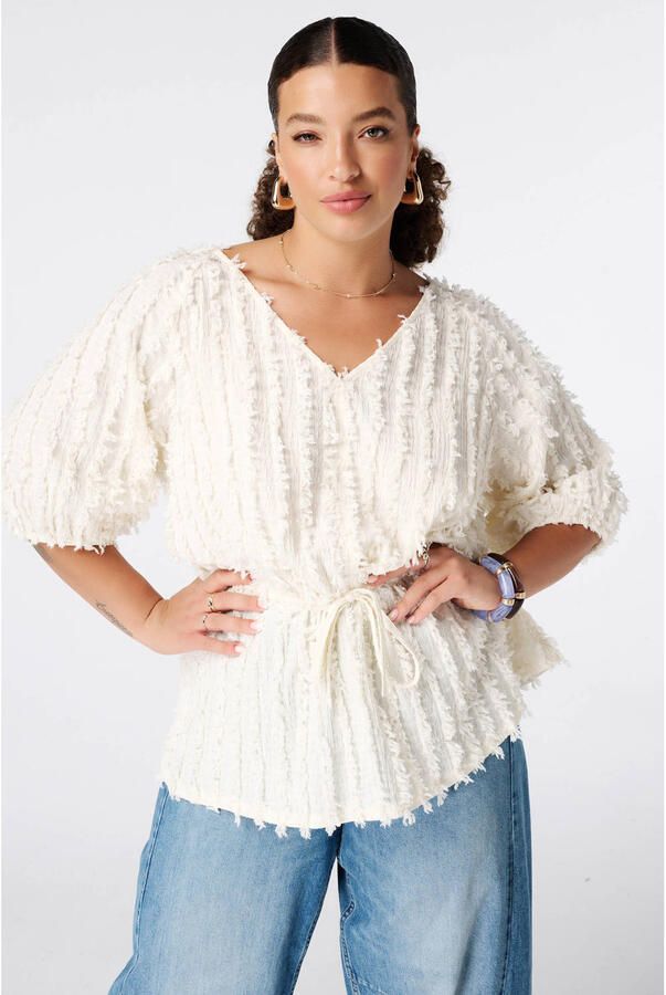 MS Mode top Plus Size ecru