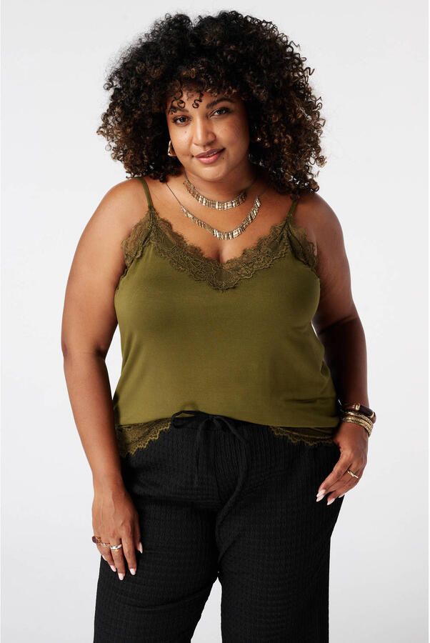 MS Mode top Plus Size groen