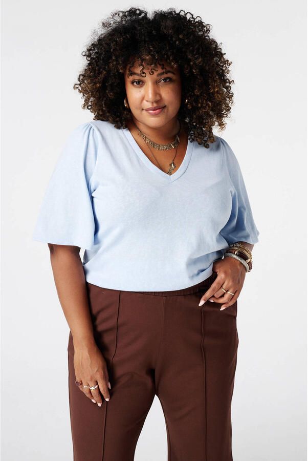 MS Mode top Plus Size lichtblauw