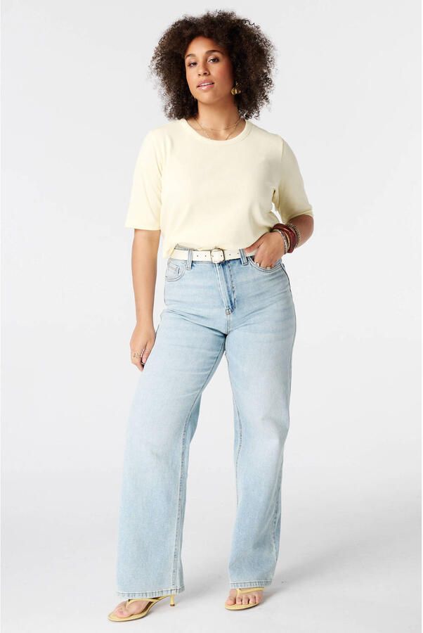 MS Mode top Plus Size lichtgeel - Foto 3