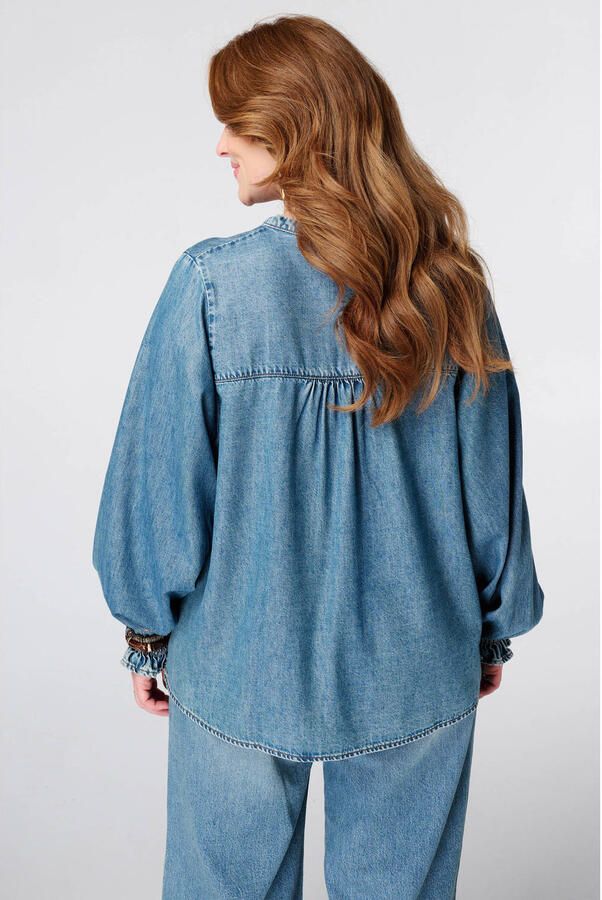 MS Mode top Plus Size mediumblauw - Foto 2