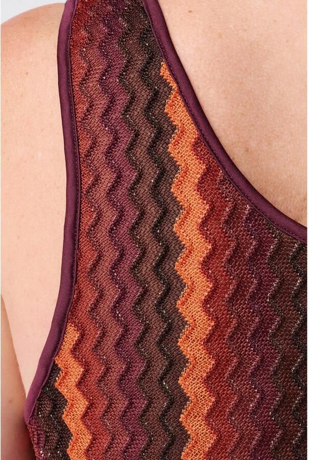 MS Mode top Plus Size met cut-out en print donkerrood - Foto 2