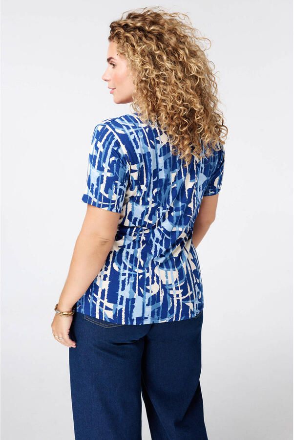 MS Mode top Plus Size met print blauw - Foto 2
