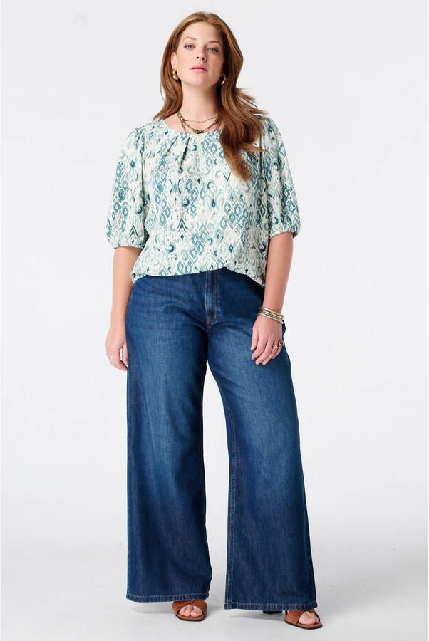MS Mode top Plus Size met print groen - Foto 2