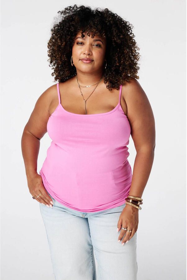 MS Mode top Plus Size roze