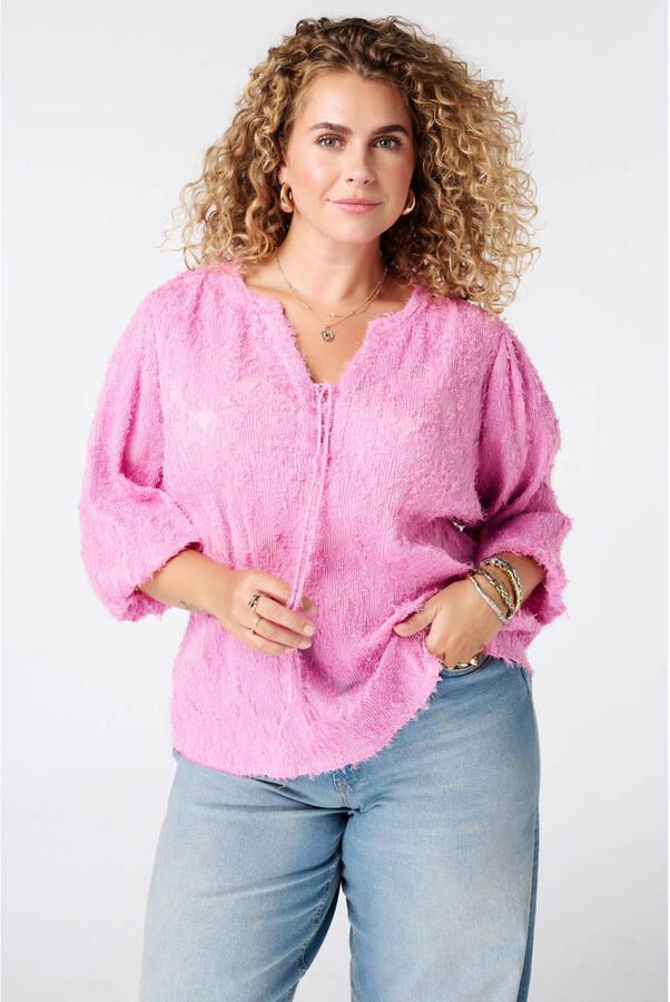 MS Mode top Plus Size roze