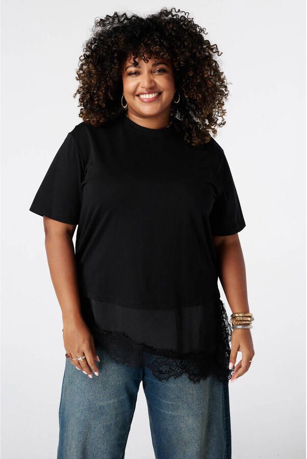 MS Mode top Plus Size zwart