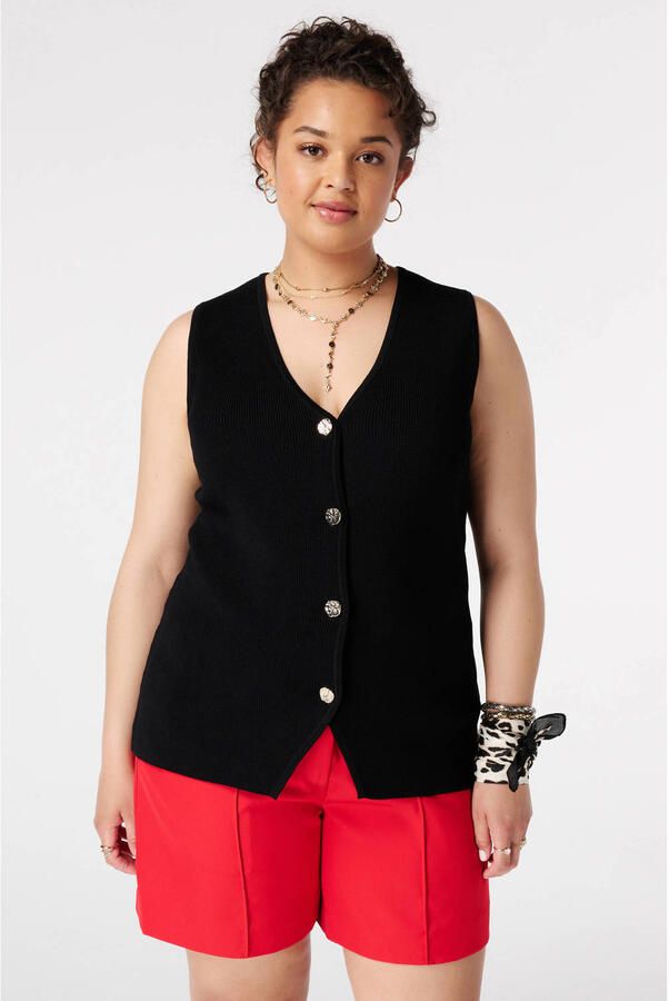 MS Mode top Plus Size zwart