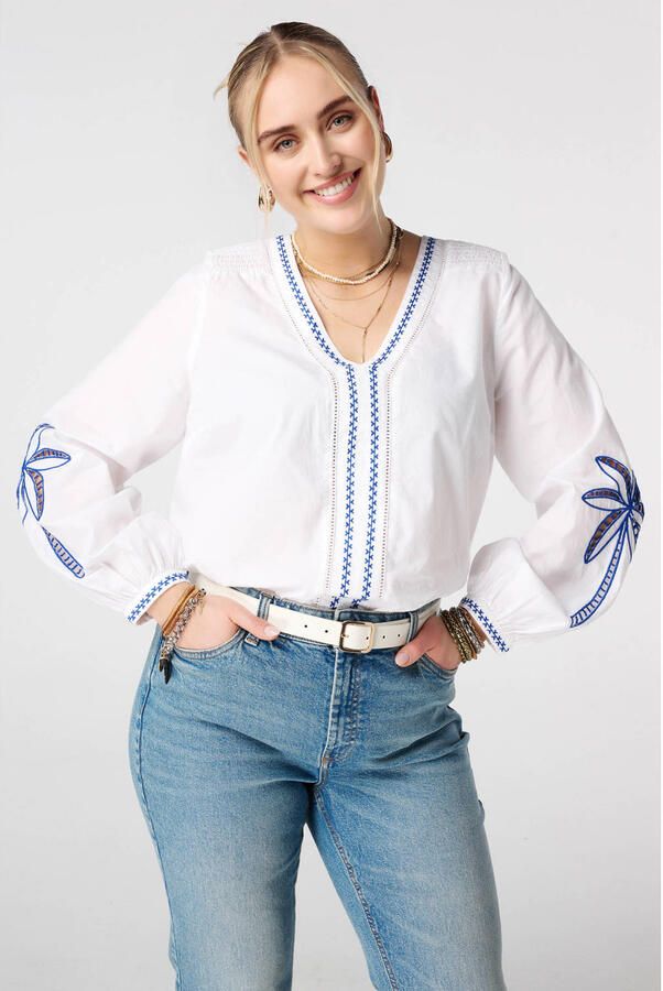 MS Mode top wit broderie - Foto 3