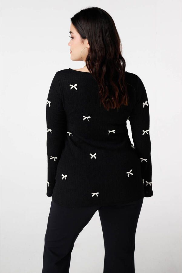 MS Mode top zwart flared mouwen - Foto 3