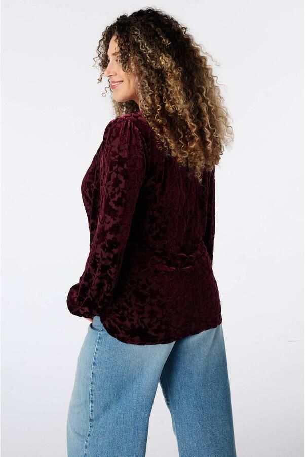 MS Mode velours top bordeaux - Foto 3