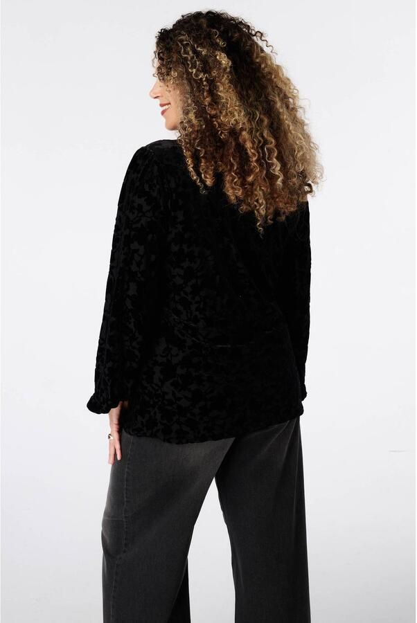 MS Mode velours top zwart - Foto 3