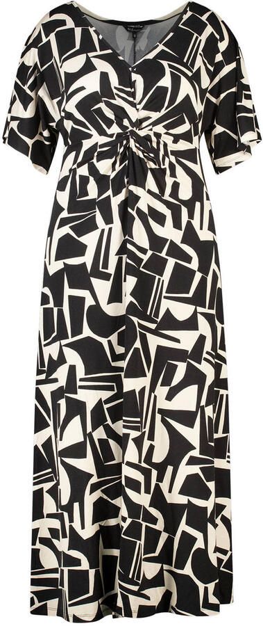MS Mode viscose maxi jurk Plus Size met print en split zwart - Foto 3
