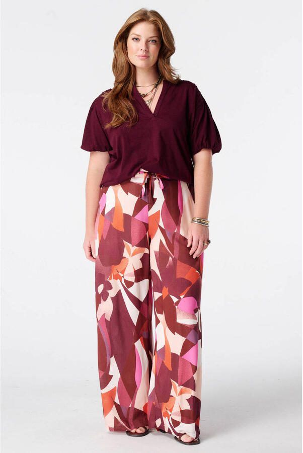 MS Mode viscose wide leg broek Plus Size met print meerkleurig - Foto 3