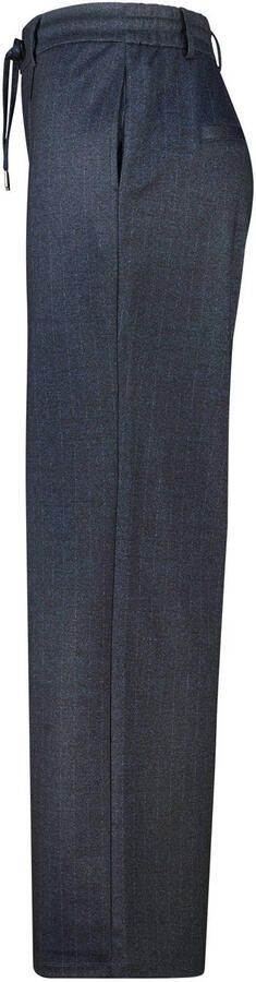 MS Mode wide leg broek met krijtstreep blauw ecru - Foto 3