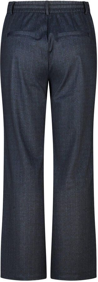 MS Mode wide leg broek met krijtstreep blauw ecru - Foto 2