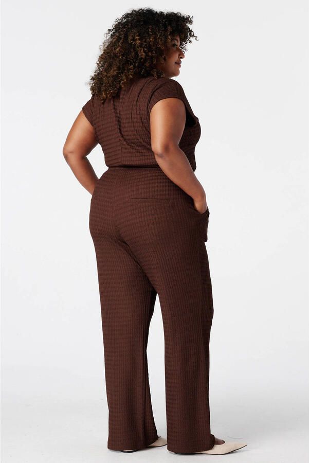 MS Mode wide leg broek Plus Size bruin - Foto 3