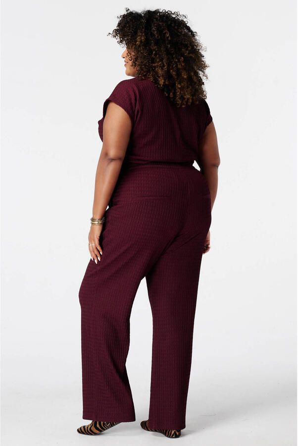 MS Mode wide leg broek Plus Size donkerrood - Foto 2