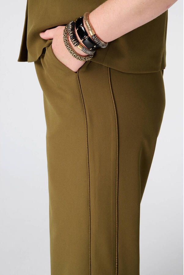 MS Mode wide leg broek Plus Size olijfgroen - Foto 2