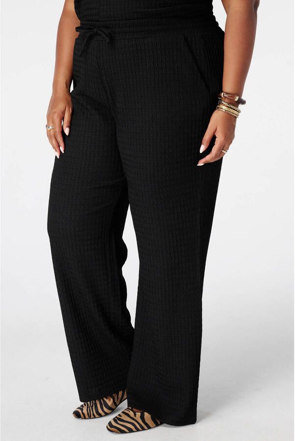 MS Mode wide leg broek Plus Size zwart