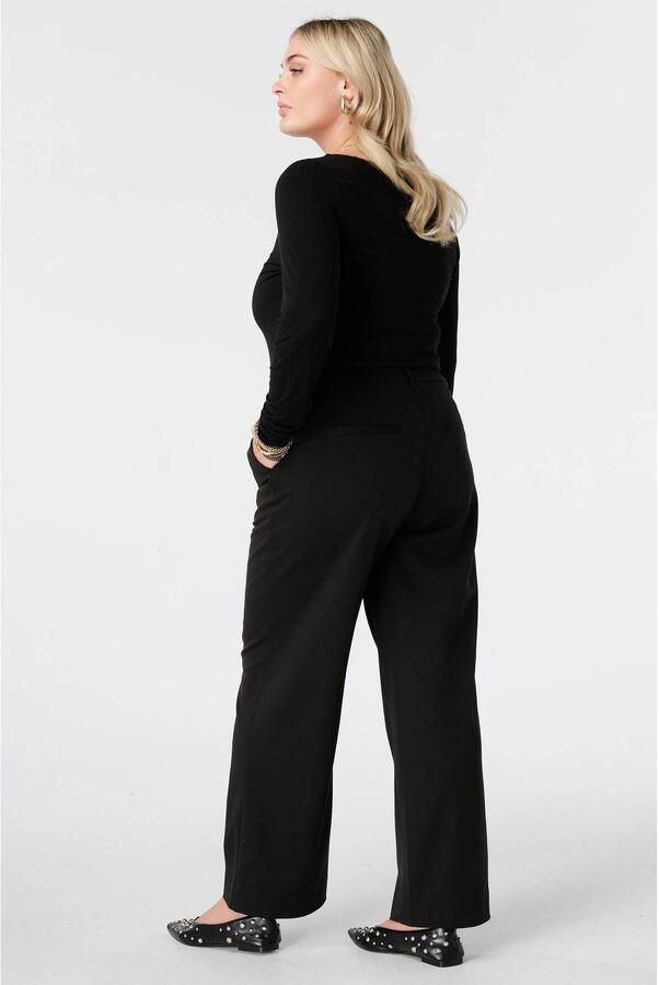 MS Mode wide leg broek zwart - Foto 2
