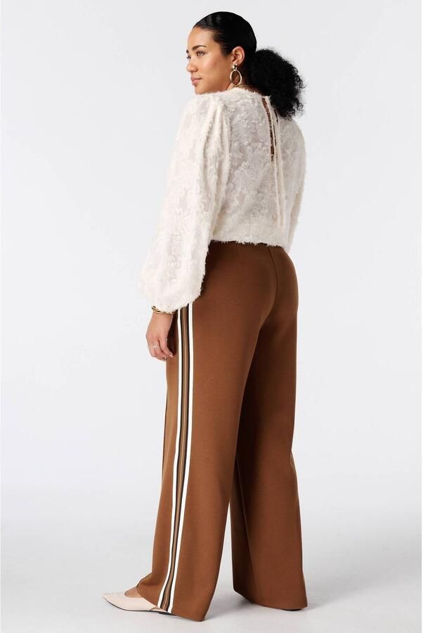MS Mode wide leg casual broek camel