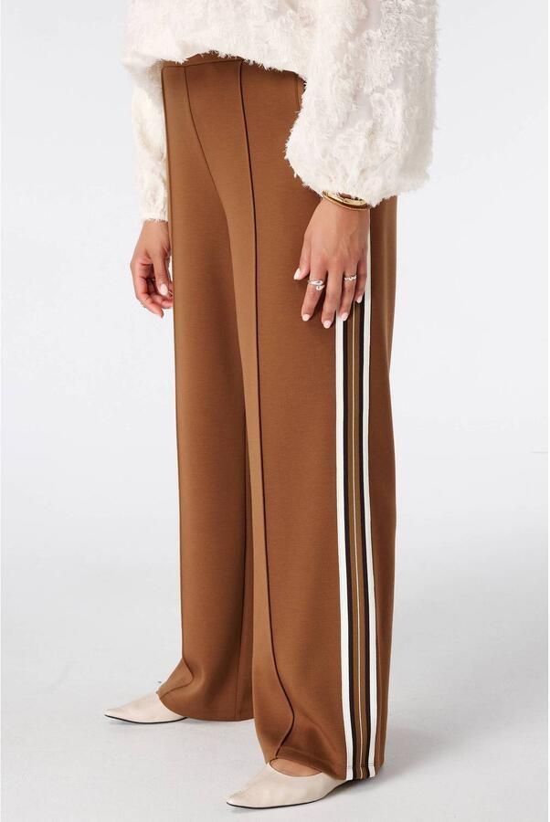 MS Mode wide leg casual broek camel - Foto 2