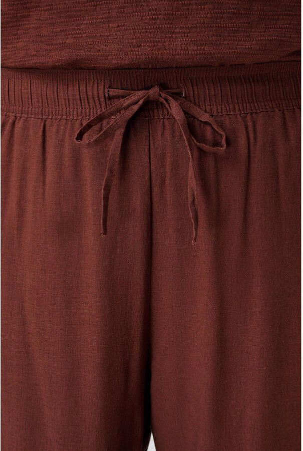 MS Mode wide leg high waist broek met linnen - Foto 2