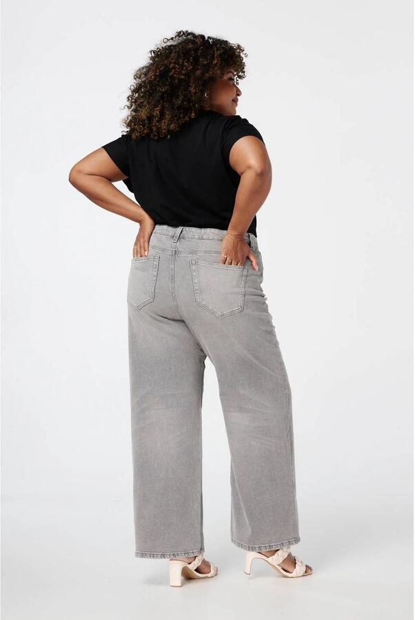 MS Mode wide leg jeans grijs - Foto 3