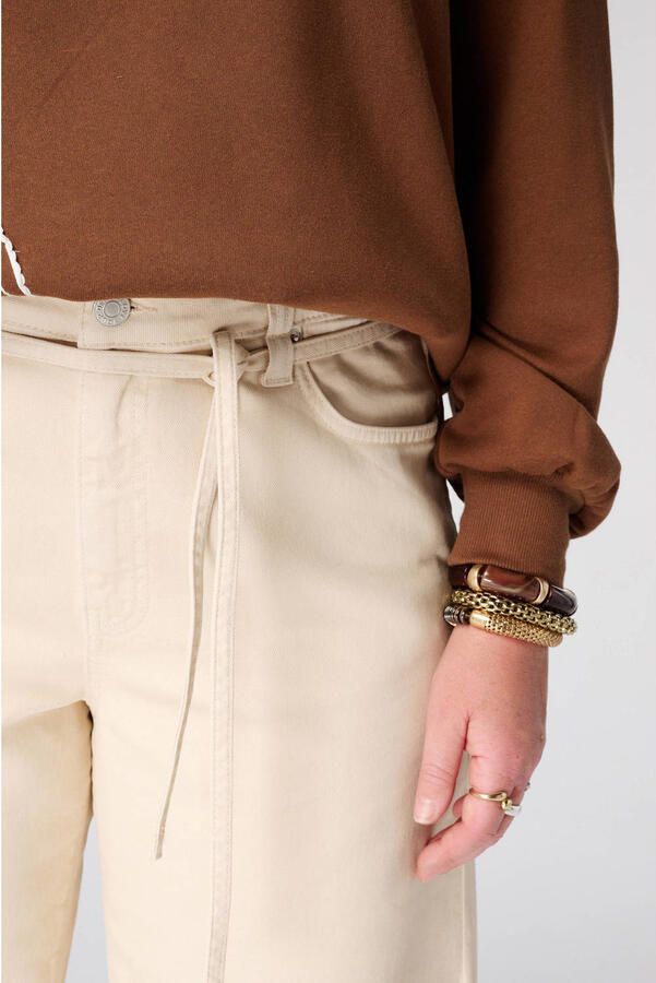 MS Mode wide leg jeans met ceintuur Plus Size ecru - Foto 2