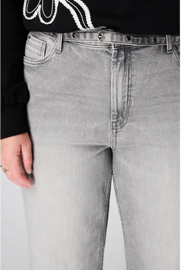 MS Mode wide leg jeans met ceintuur Plus Size grijs - Foto 2
