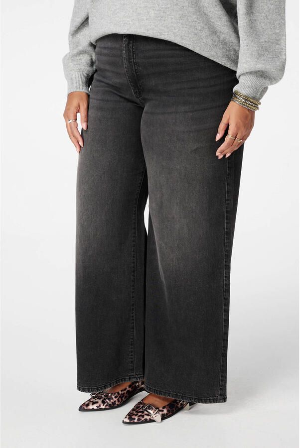 MS Mode wide leg jeans zwart