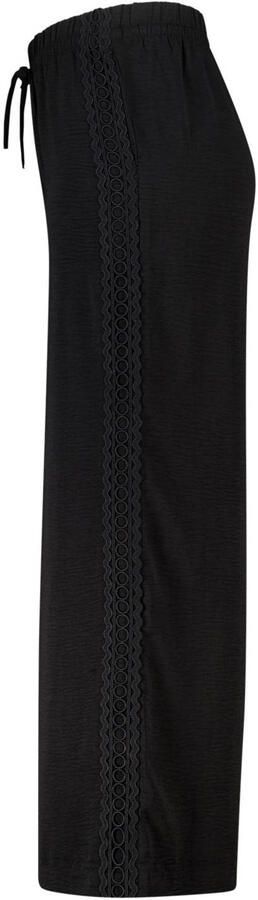 MS Mode wide leg regular waist broek zwart - Foto 3