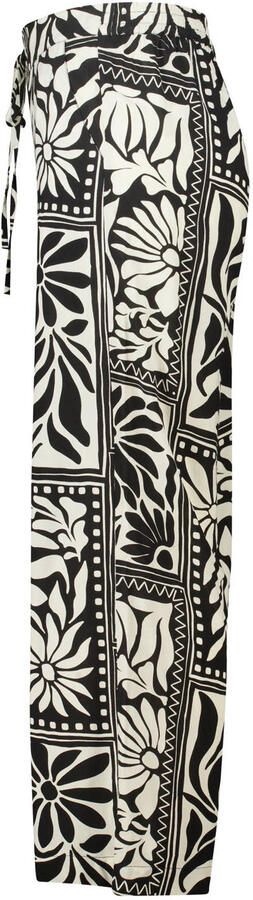 MS Mode wide leg regular waist broek zwart - Foto 3